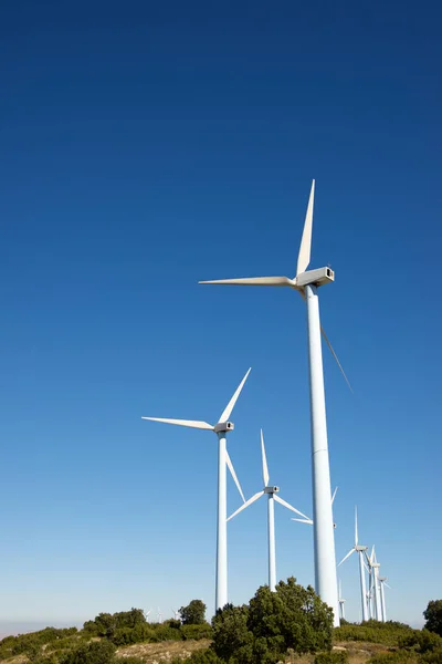 Moulins Vent Pour Production Électricité Province Zaragoza Aragon Espagne — Photo