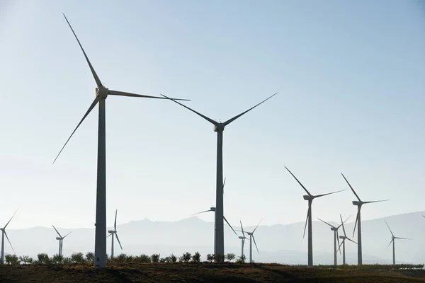 Elektrik Üretimi Için Yel Değirmenleri Zaragoza Bölgesi Aragon Spanya — Stok fotoğraf