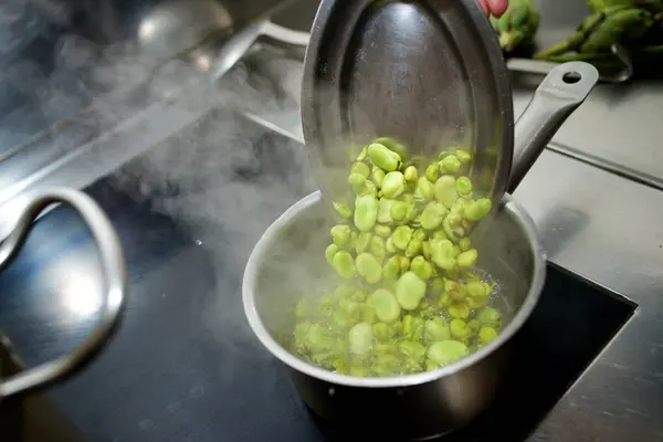 Preparation Vegetables Restaurant — Stock Photo, Image