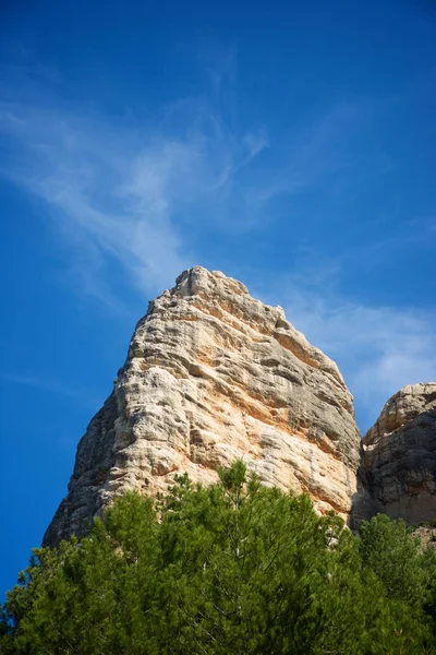 Felswand Genannt Masmutfelsen Penarroya Tastavins Teruel Aragon Spanien — Stockfoto