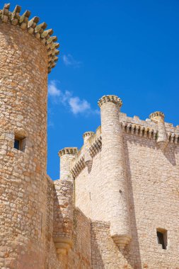 İspanya 'nın Guadalajara ilindeki Castilla La Mancha' daki Torija kalesi..