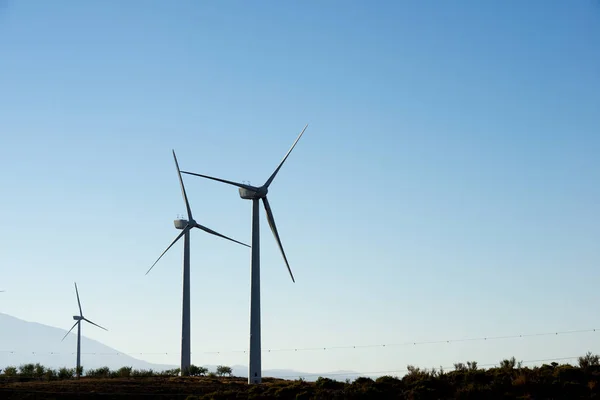Větrné Mlýny Pro Výrobu Elektrické Energie Provincie Zaragoza Aragon Španělsko — Stock fotografie