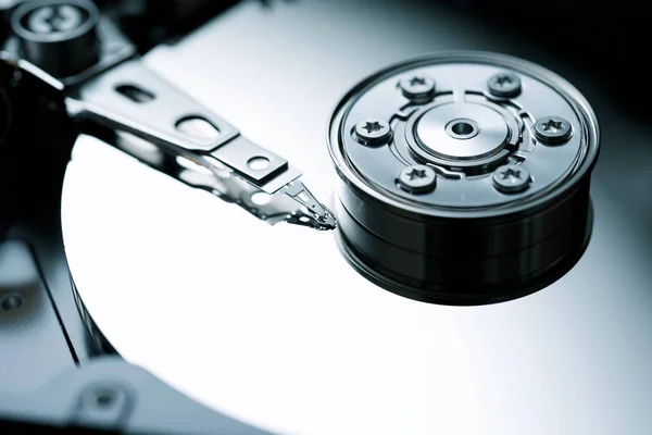 Closeup Open Computer Hard Drive — Stock Photo, Image