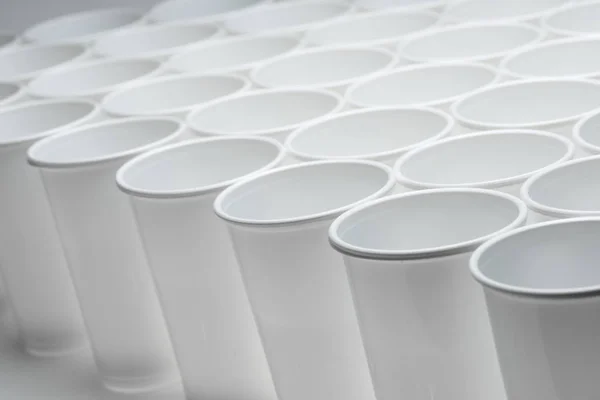 Large Group Disposable Plastic Cups — Stock Photo, Image