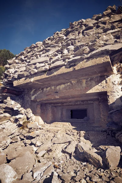 Bunker Canfranc Dalen Pyrenéerna Spanien — Stockfoto