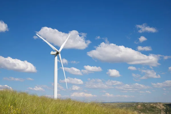 Moulin Vent Pour Production Électricité Province Soria Castilla Leon Espagne — Photo