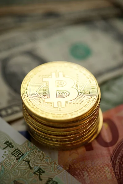 Bitcoins-Konzept ansehen — Stockfoto