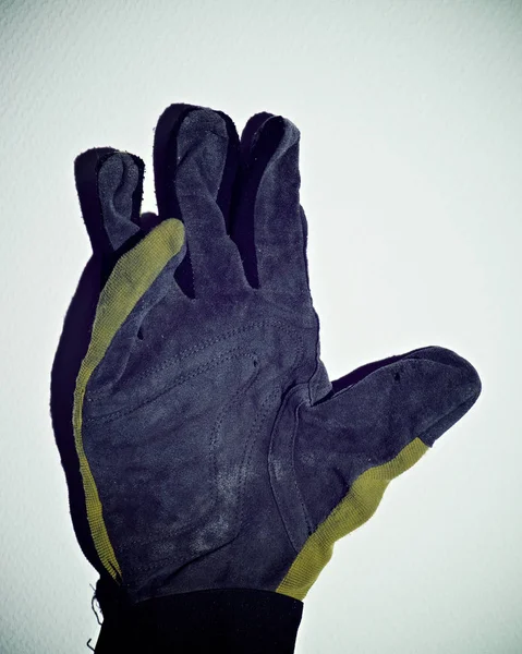 Вид на рабочие перчатки — стоковое фото
