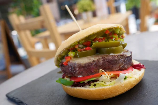 Hamburguesa de cerca — Foto de Stock