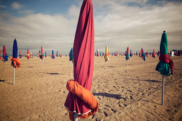 Deauville beach view — Stock Photo, Image