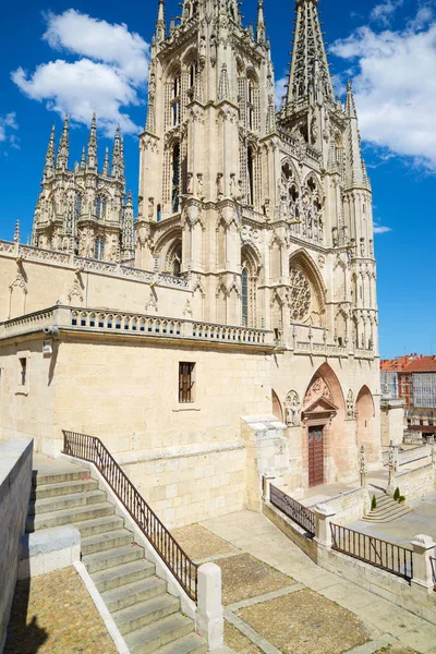 Katedrála v Burgosu zobrazení — Stock fotografie