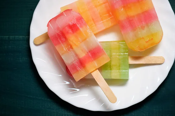 Ice popsicles view — Stock Photo, Image
