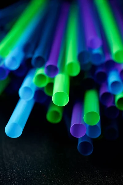 Drinking plastic straws — Stock Photo, Image