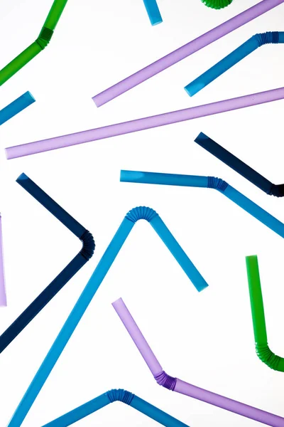 Drinking plastic straws — Stock Photo, Image