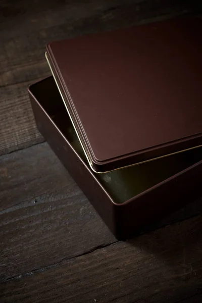 Brown metal box — Stock Photo, Image