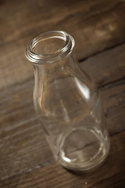 Скляна пляшка вид — стокове фото