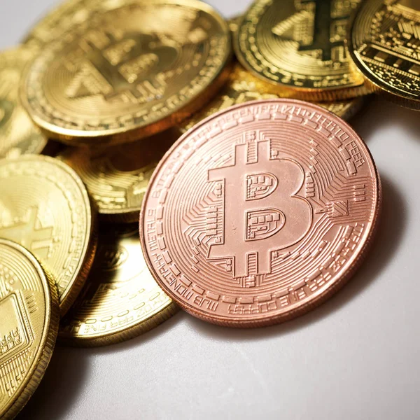 Bitcoins kavramı görünümü — Stok fotoğraf