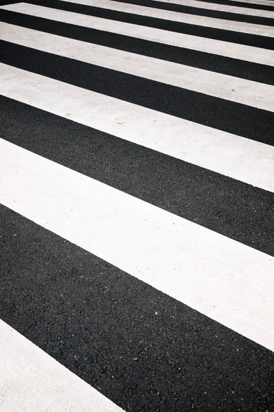 Vista de cruzamento de Zebra — Fotografia de Stock
