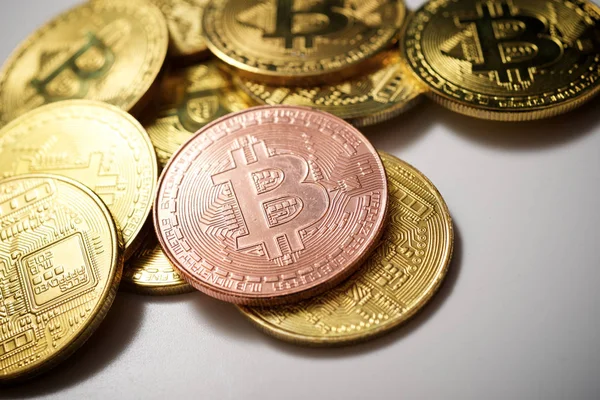 Bitcoins kavramı görünümü — Stok fotoğraf