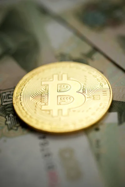 Bitcoins-Konzept ansehen — Stockfoto