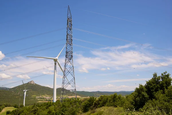 Rüzgar enerjisi kavramı — Stok fotoğraf