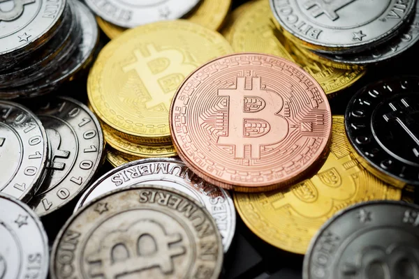 Bitcoins kavramı görünümü — Stok fotoğraf