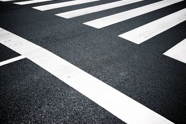 Vista de cruzamento de Zebra — Fotografia de Stock