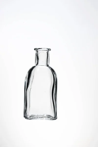 Скляна пляшка вид — стокове фото