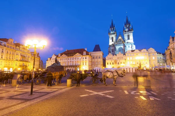 Gece Prag görünümü — Stok fotoğraf