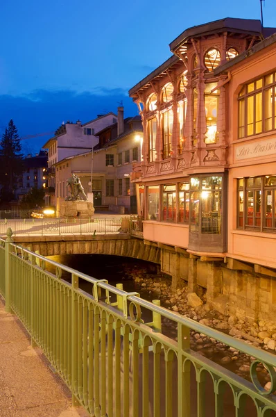 Chamonix utsikt över byn — Stockfoto