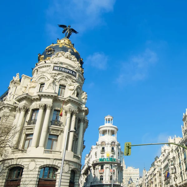 Großstadtbau in Madrid — Stockfoto