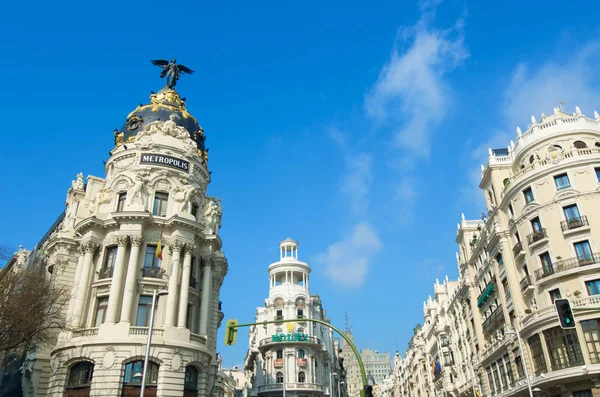 Metropolis Building in Madrid — Stock Photo, Image