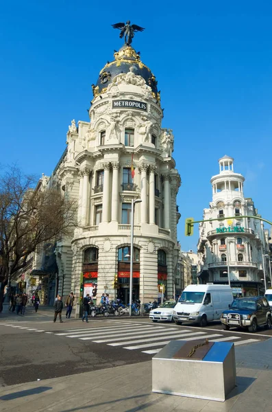 Gran Via a Madrid — Foto Stock