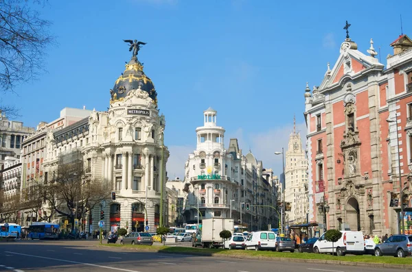 Gran Via in Madrid — Stock Photo, Image