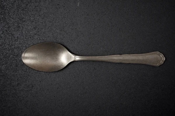 Metal spoon view — Stock Photo, Image
