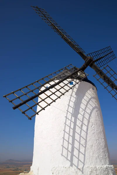 Wiatrak Consuegra Prowincja Toledo Kastylia Mancha Hiszpania — Zdjęcie stockowe