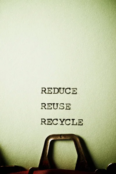 Reduce, reuse and recycle words written with a typewriter.