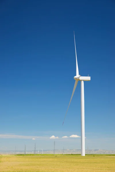Ветряные Турбины Производства Электроэнергии Провинция Сарагоса Арагон Испании — стоковое фото