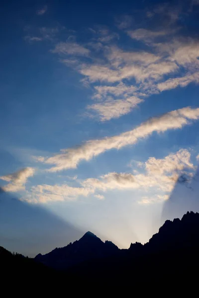 Chamonix Spiers Şafak Fransa Alpler — Stok fotoğraf