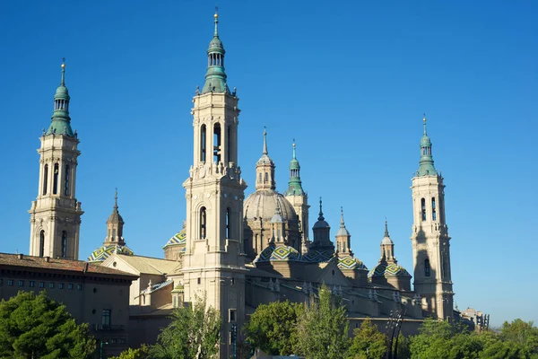 Pilar Cathedral Zaragoza City Арагон Іспанія — стокове фото