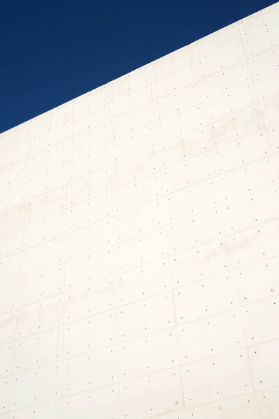 Close-up of a modern concrete building.