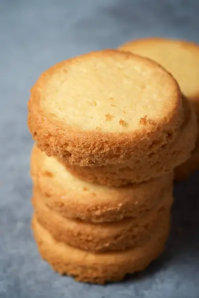 Biscoitos Manteiga Uma Mesa Pedra — Fotografia de Stock