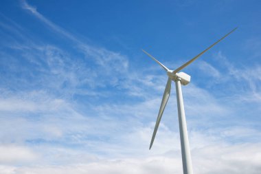 Elektrik üretimi için Windmill, Zaragoza Eyaleti, İspanya Aragon.