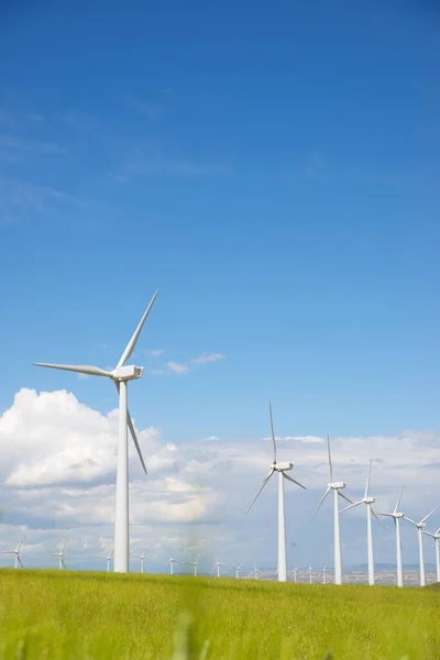 Moulins Vent Pour Production Électricité Province Saragosse Aragon Espagne — Photo