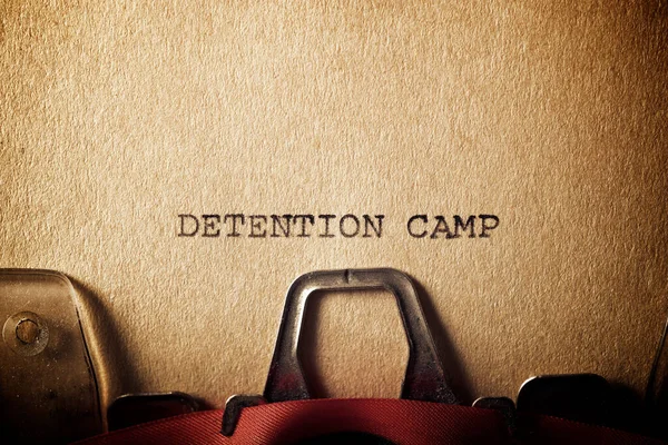 Detention Camp Text Written Paper — Stock Photo, Image