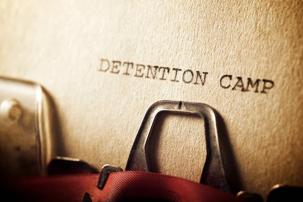 Detention Camp Text Written Paper — Stock Photo, Image