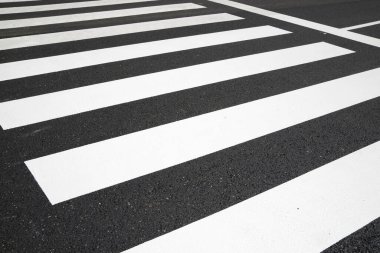 Zebra karşıya kimse geçmeden geçiyor..