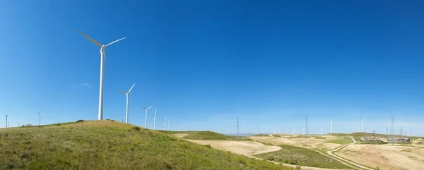 Windmills Electric Power Production Zaragoza Province Aragon Spain — Stock Photo, Image