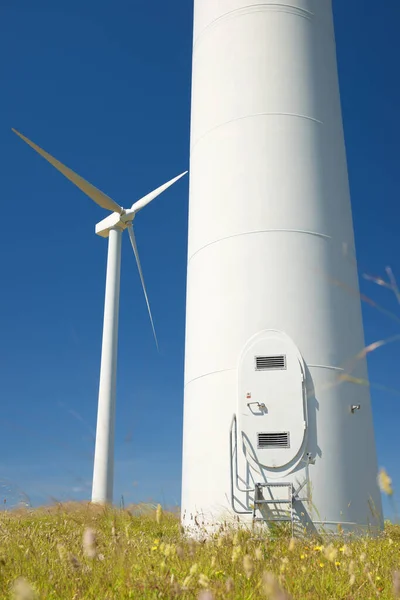 Wind Turbines Electric Power Production Zaragoza Province Aragon Spain — Stock Photo, Image