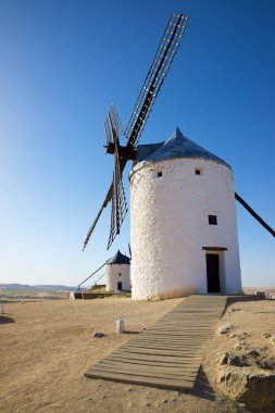 Consuegra 'daki yel değirmenleri, Toledo Eyaleti, Castilla La Mancha, İspanya.